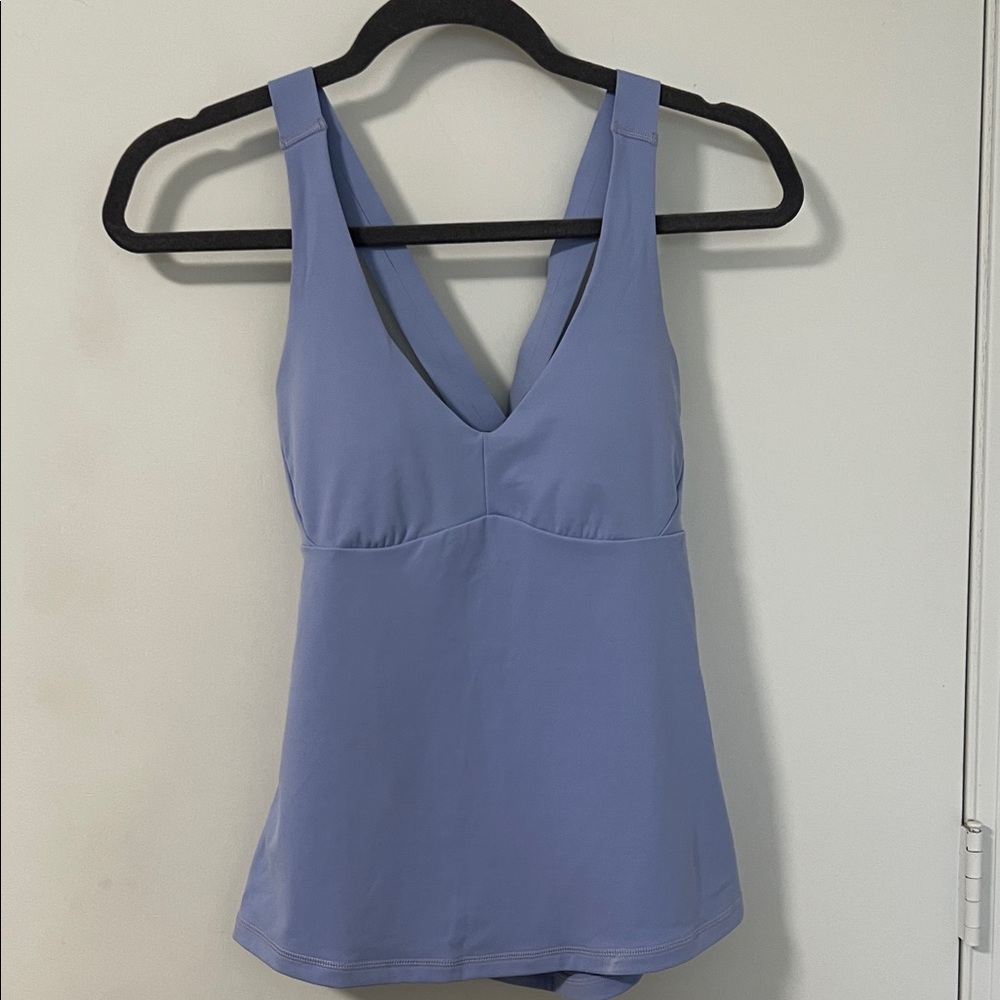 Prana light purple top with built in bra